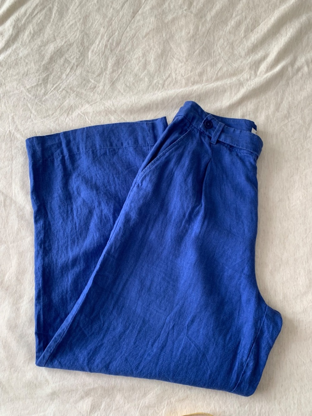 Madewell 100% Linen Wide Leg High Rise Trouser size 8 - Picture 9 of 10